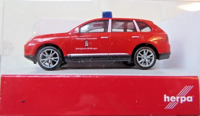 Herpa 046206 H0 Porsche Cayenne Vigili Del Fuoco Bergheim-Bissingen Nuovo In OVP - Immagine 1 di 2