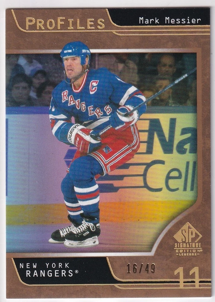 2020-21 SP Signature Legends Profiles Gold #P4 Mark Messier 16/49 - RANGERS - Image 1 of 2