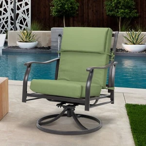 Aoodor 4PCS Patio High Back Chair Cushion Olefin Fabric Slipcover Sponge Foam - Picture 1 of 66