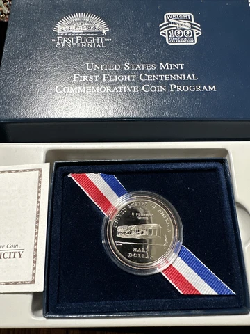 2003 P First Flight Centennial Proof Commem C-N Clad Half Dollar OGP & COA Cover