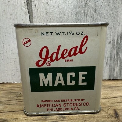 Vintage Ideal American Stores Spice Tin - Mace -Philadelphia PA Advertising - Image 1 of 4