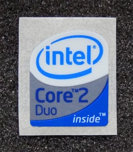 Intel Core 2 Duo Inside Aufkleber 19 x 23 mm Etui Abzeichen für Desktop weiß oben - Bild 1 von 1