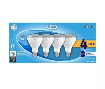 GE Daylight LED 65W Replacement Indoor Floodlight BR30 Light Bulbs (Pack of 4) - Image 1 of 4