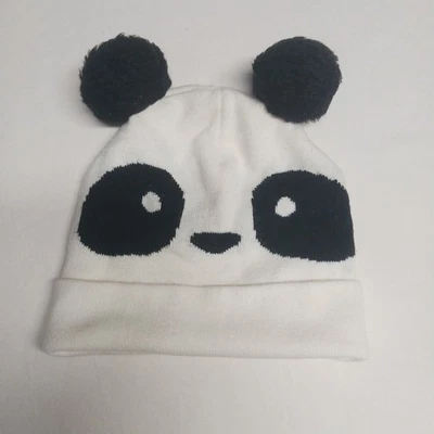 Gorro Panda Tobogán Blanco y Negro Adulto Adolescente Y2K Orejas Foto 1 de 4