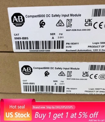 Allen Bradley 5069-IB8S Ser A Compact5000 DC Safety Input Module New - Image 1 of 4