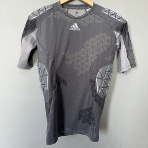 Adidas Maglia Tech Fit Imbottita Compressione Calcio Grigio Climacool Uomo Large Nuova con etichette - Foto 1 di 10
