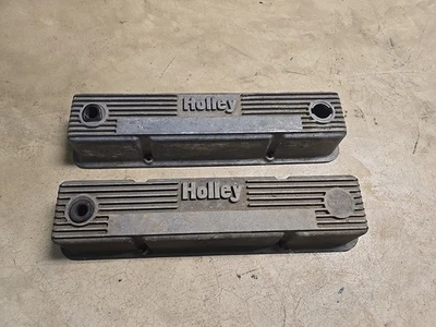 Holley алюминиевые ребристые крышки клапанов, 140R-50B Chevrolet SBC 283-302-327-350 - Изображение 1 из 4
