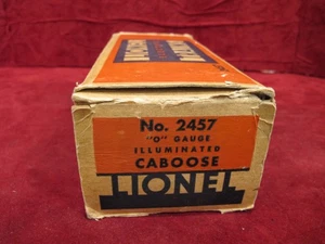ORIGINAL  EMPTY BOX FOR LIONEL 2457 CABOOSE CAR  POSTWAR - NO RESERVE~lot 18 - Picture 1 of 11