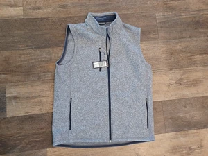 new Holderness & Bourne The Ashby Vest Men Large Heathered Golf Fleece Full - Picture 1 of 7