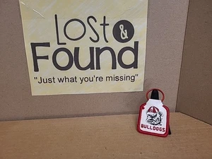 Portachiavi VINTAGE Georgia Bulldog calcio pelle cucito *VEDI FOTO - Foto 1 di 5