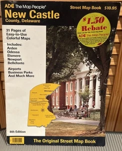 New Castle County Delaware 1994 Street Road Map Book By ADC The Map People - Picture 1 of 5