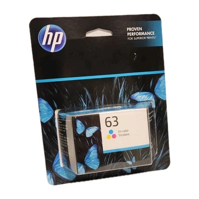 HP 63 Tri-Color Genuine Ink Cartridge - February 2026 - Image 1 of 2