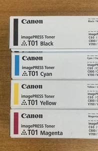 Genuine Canon ImagePRESS T01 Toner Set CMYK - Picture 1 of 6