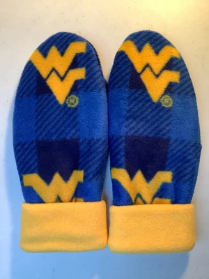 West Virginia WVU Mountaineers HANDCRAFTED Mujer’s FLEECE Mitones NCAA Guantes Foto 1 de 4