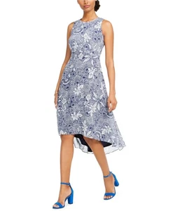 Taylor Womens Floral High-Low Dress, Blue, Petite, 14P - Picture 1 of 1