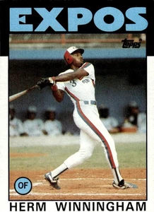 1986 Topps Herm Winningham Rookie Montreal Expos #448 - Picture 1 of 2