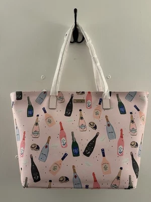 Bolso de Mano Kate Spade Shore Street Margareta Grande con Cremallera Champagne, Rosa/Multicolor  Foto 1 de 4