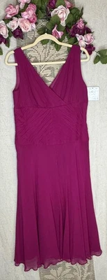 Vestido boutique Suzi Chin Maggy para mujer 12 frambuesas acanaladas línea A cóctel 40131 Foto 1 de 4