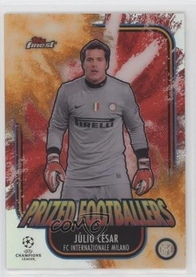 2020 Topps Finest UCL Prized Footballers Fusion Orange & Red Julio Cesar #PFF-JC - Image 1 of 2