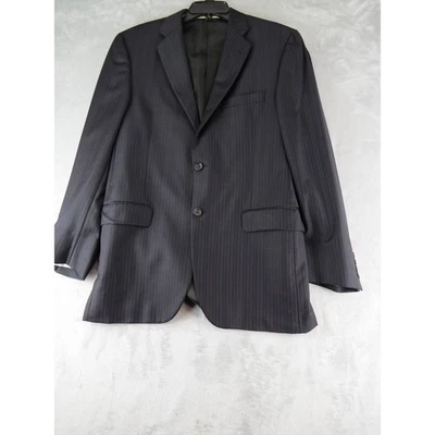 Blazer Burberry London 40R de lana a rayas azul marino chaqueta de dos botones para hombre Foto 1 de 4