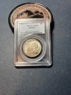 1923-S Monroe Half Dollar PCGS AU55 - Image 1 of 4