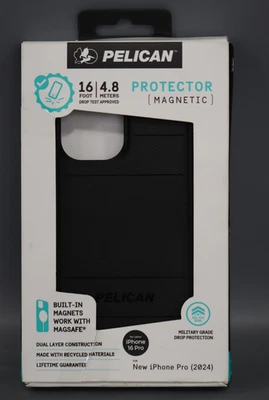 Pelican Protector iPhone 16 Pro Case [Compatible with MagSafe] Black - Image 1 of 4