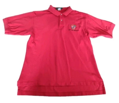 Vtg National Corvette Museum Kentucky Embroidered Car Polo Shirt USA Made Size L - Image 1 of 4