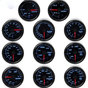 7 Colors LED Dual Display 2" 52mm Boost/Water/Volt/Air Fuel Ratio/EGT/Tachometer - Picture 1 of 32
