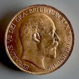 Edward 1902, medio centavo marea baja, hermoso UNC - Imagen 1 de 2