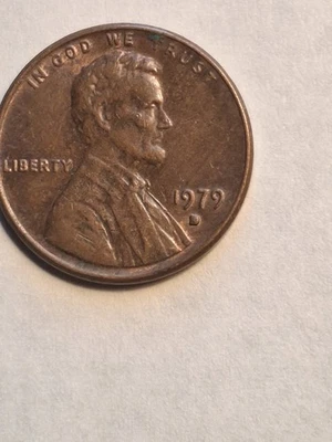1979 D Lincoln Penny W/ Filled in D Mint Mark Error Circulated  - Image 1 of 4