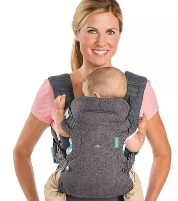 Детская переноска Infantino Flip усовершенствованная 4 в 1 трансформируемая серая - Изображение 1 из 4