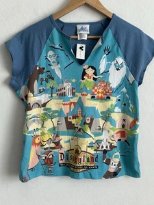 Disneyland Resort Shirt Women’s Blue Extra Large Short Sleeve Tee Graphic NWT - Picture 1 of 9