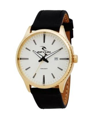 Rip Curl Mens AGENT LEATHER SURF WATCH New - A2962 White Gold Rrp $249.99 SALE - Image 1 of 3