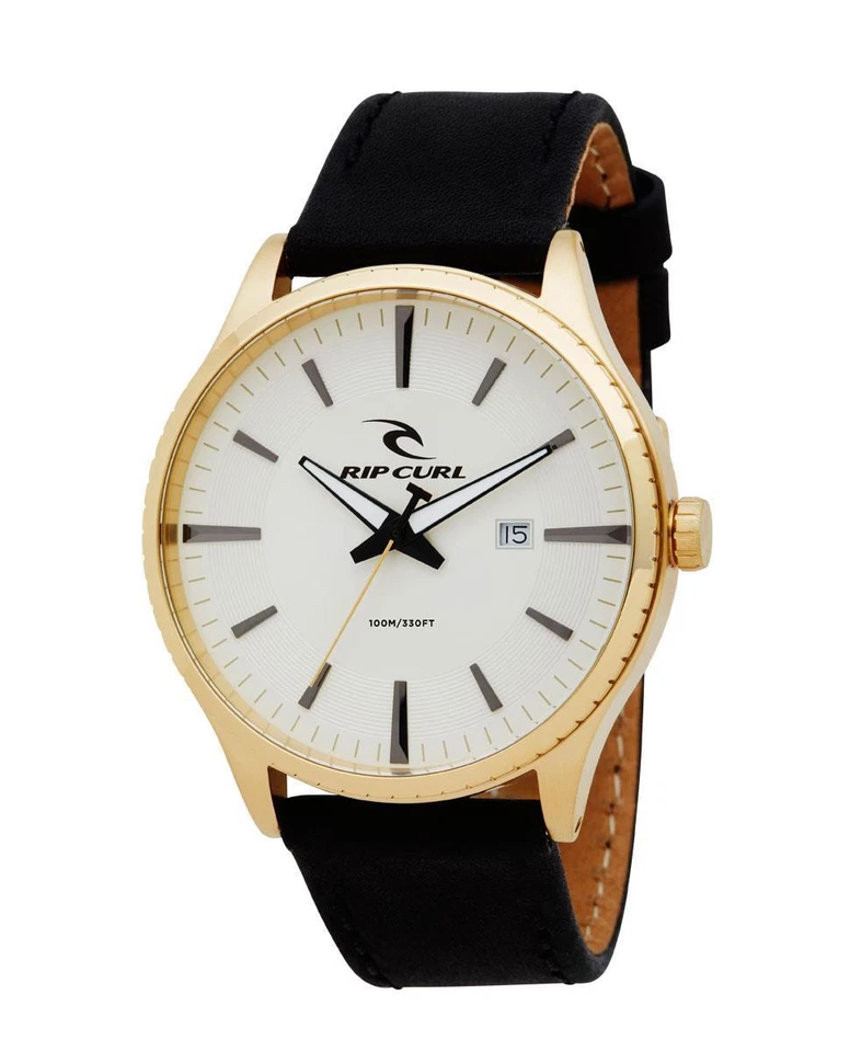 Rip Curl Mens AGENT LEATHER SURF WATCH New - A2962 White Gold Rrp $249.99 SALE - image 1 of 3