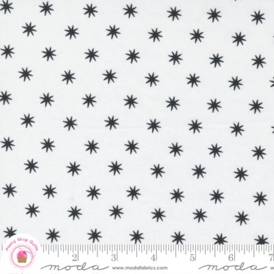 Moda HEY Y'ALL 11515 11 White Black Ink STARS ALLI K DESIGNS Quilt Fabric - Image 1 of 4