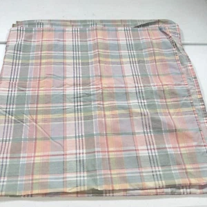 vintage jcpenney flat sheet king green pink plaid cotton blend y2k 90s 80s - Picture 1 of 12