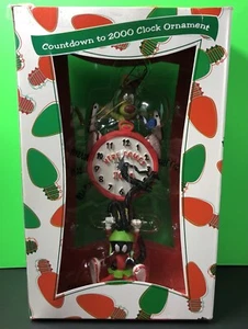 Warner Bros Marvin Martian Countdown To 2000 Clock Ornament 1999 Christmas - Picture 1 of 6