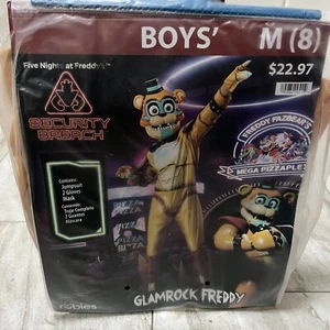 Five Nights at Freddys Boys Costume Set Glamrock Freddy Sz 8 Cosplay Halloween - Picture 1 of 6