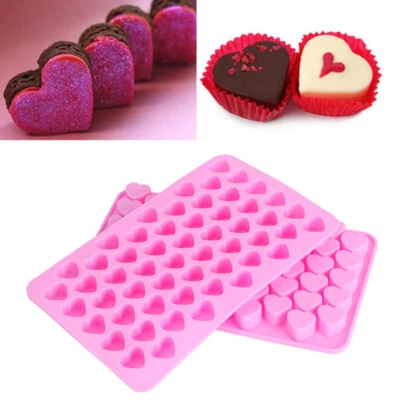 2 Pcs 7.1x4.2x0.5in NonStick Ice Cubes Tray Mould Coaster Mold Heart Shaped - Image 1 of 4