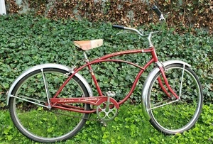 1959 SCHWINN Speedster Bicycle 3 Speed RADIANT RED 26"  - Picture 1 of 12