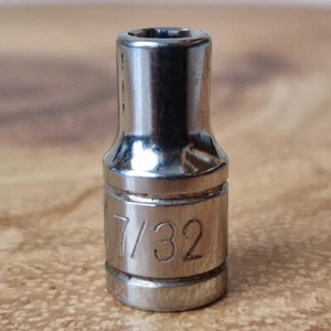Chrome Vanadium 7/32" drive 6 point socket classic bike car mechanic - Picture 1 of 8