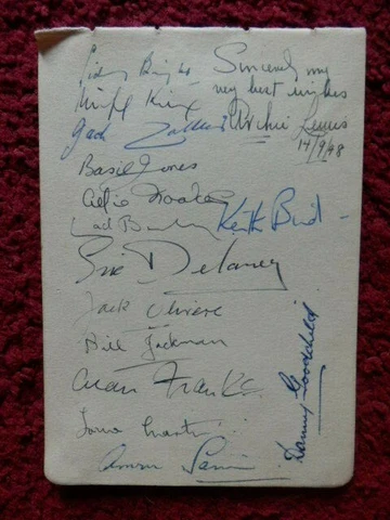 ERIC DELANEY  -  BIG BAND MEMBERS - AUTOGRAPHS Cover
