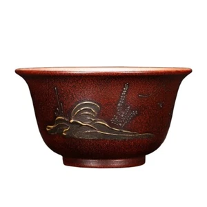 4.3in Chinese Classical Yixing Zisha Clay Pot, Handmade Painting Bonsai Decor - Picture 1 of 6