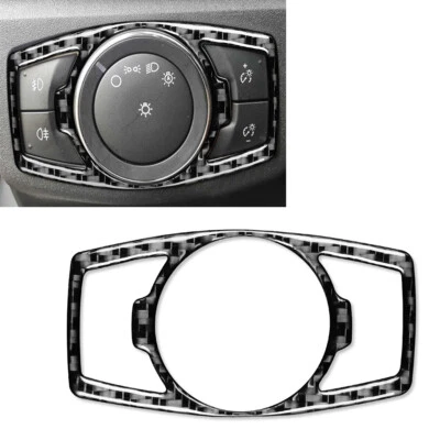 Headlight Switch Control Panel Trim Fit Ford Mondeo 2013-2019 Carbon Fiber Black - image 1 of 4