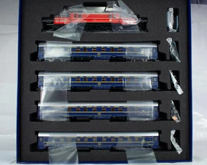 Roco 61468 Juego de 5 piezas: Locomotora eléctrica Rh 1020 y 4 vagones cama CIWL, nueva en embalaje original - Imagen 1 de 2