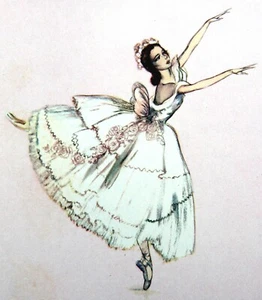 Original 1950s Brownie Downing Print "INSPIRATION" Ballerina Series - Picture 1 of 7