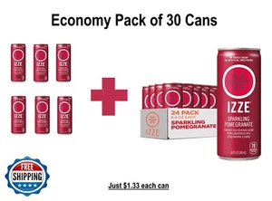 IZZE Sparkling Juice, Sparkling Pomegranate, 8.4 fl oz, Economy Pack (6+24)units - Picture 1 of 4