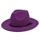 Jazz Cap for Men Women Wide Brim Wool Felt Fedora Panama Cowboy Girl Hat Casual