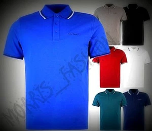 £6.99 BIG SALE  Mens  Pierre Cardin Tipped Polo Shirt Short Sleeves Top Size 3XL - Picture 1 of 4