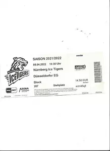 Playoff Sammler Ticket: EHC ICE TIGERS NÜRNBERG - Düsseldorfer EG 05.04.2022 - Bild 1 von 1